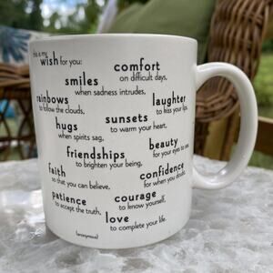 Quotable‎ Mugs “This Is My Wish For You: …” Black Lettering On White